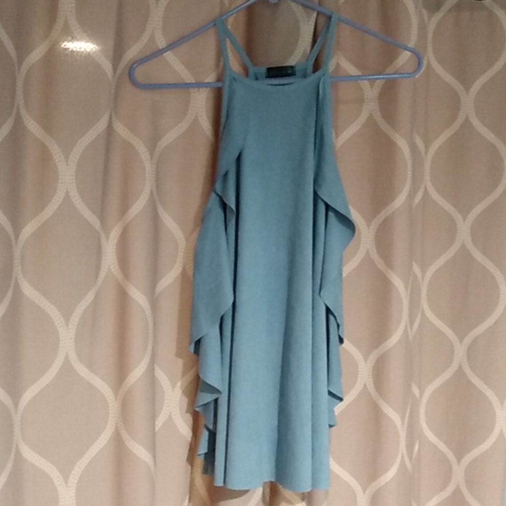 Suede-like fluttery tank top